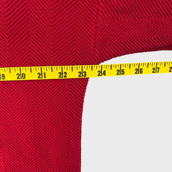Vintage Chaps Ralph Lauren Crewneck Sweater Red Men's Large Hand Framed Knitwear - Picture 11 of 12
